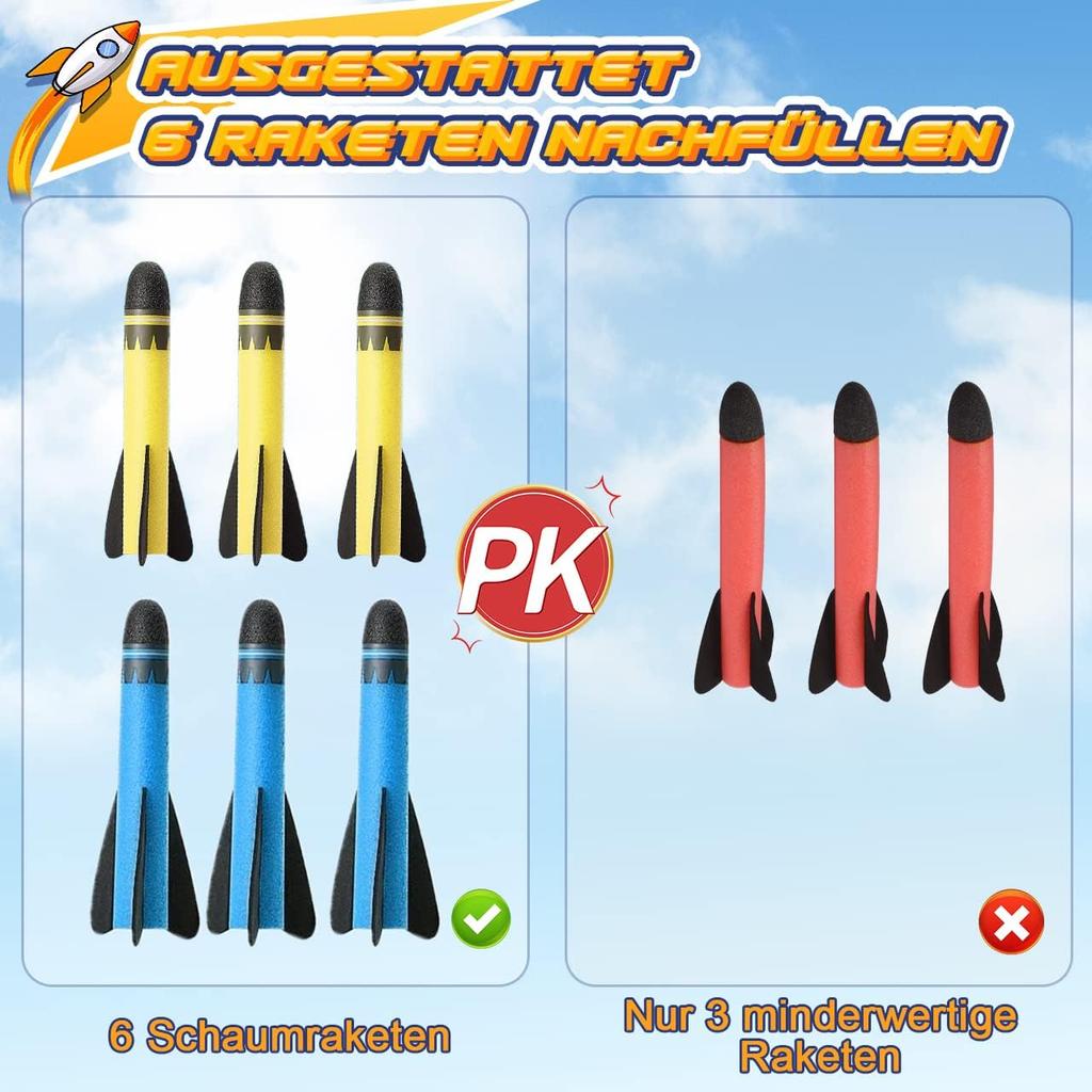 Let's Arezooo Rocket Toy from 3-12 Years, Boys, Girls, Outdoor Toy, 3/4/5/6/7/89/10 Years, Garden Toy, 4-12 Years