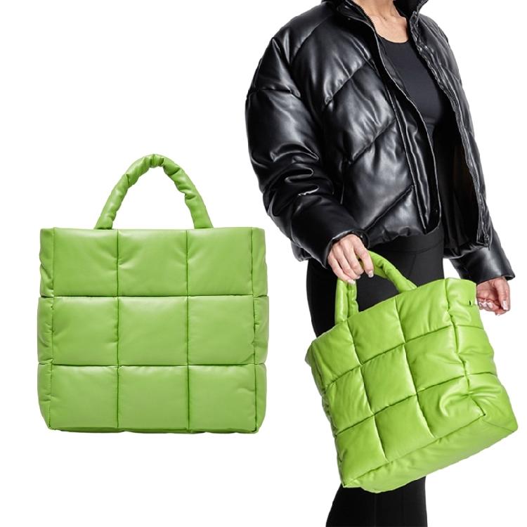Quilted Handbag with Zip Closure Trendy and Roomy Shopper Bag for Women Girls