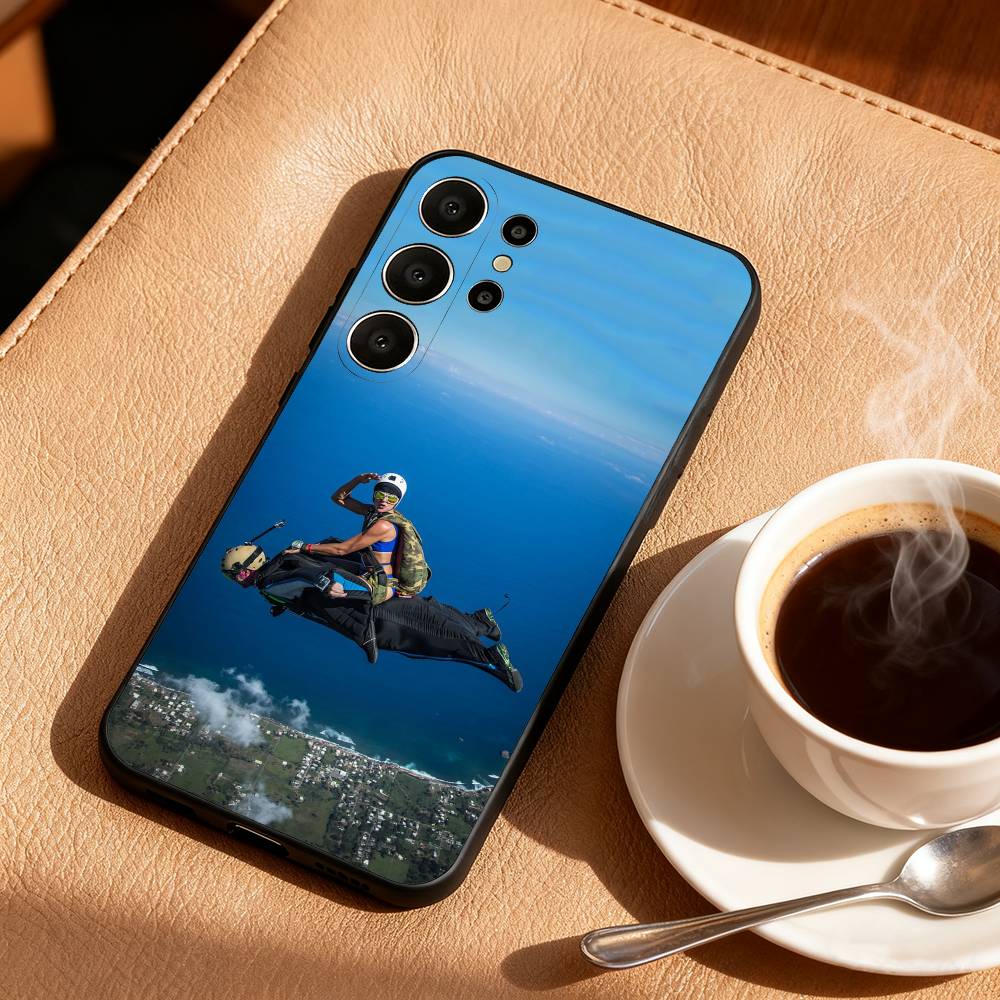 W-Wingsuit F-Freedom Phone Case For Samsung S26,S25,24,23,22,30,21,10,9,Ultra,Plus,Lite,FE Soft Black Case
