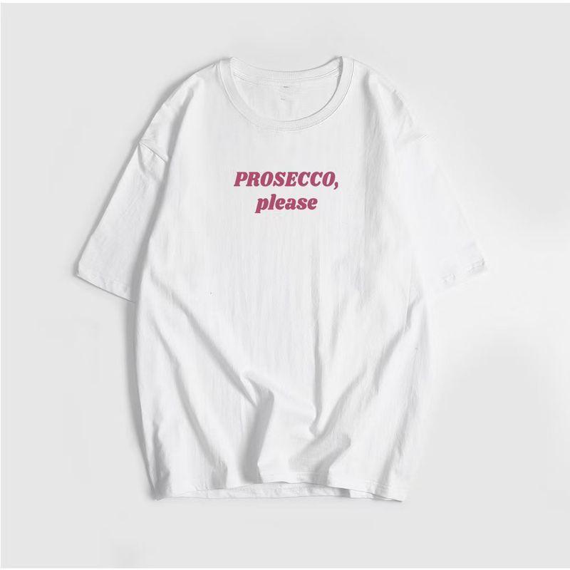 

Fashion Fashion Casual Loose Print Short Sleeve Cotton T-shirt Top Printed Cotton T-shirt Top White (pro-please) M