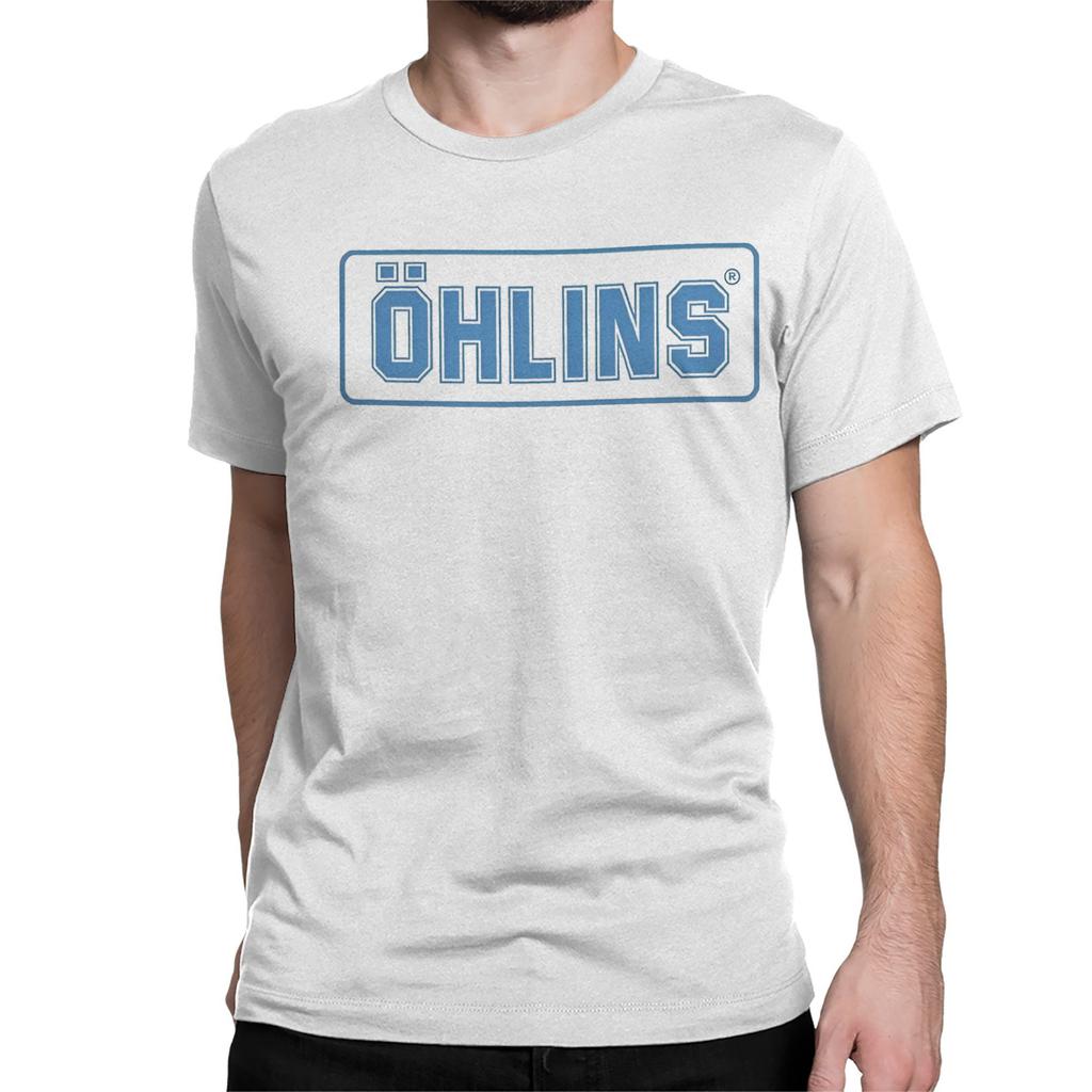 Olins Racing Motorcycle Shock Absorber T-shirt, Men's, Women's, Cotton T-shirt, Short Sleeve T-shirt