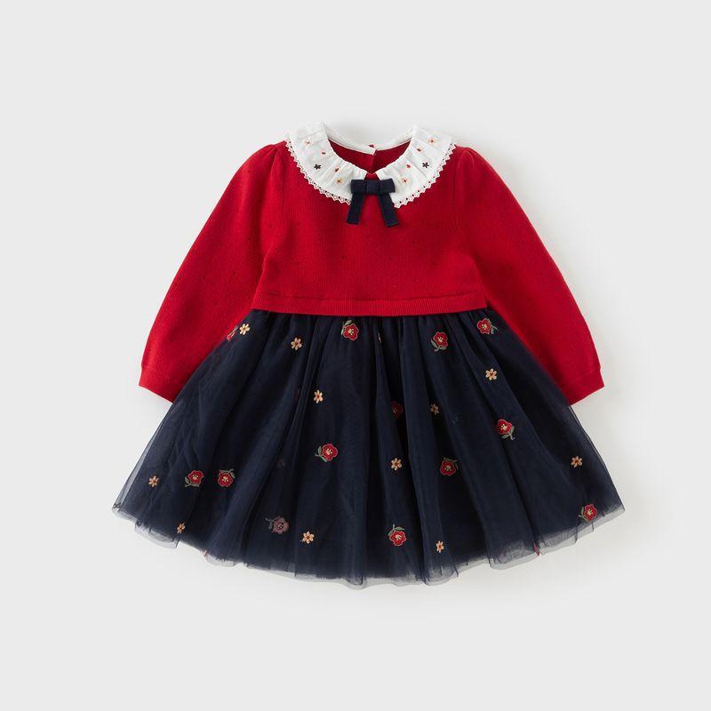 

David Bella Kidsren s Class a Anti-Static Sweater Dress Girls 2026 New Red Skirt New Year s Spring Outfit Red [Ready Stock] 73