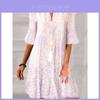 Summer Casual Dress With V Neck And 3d Print For Women