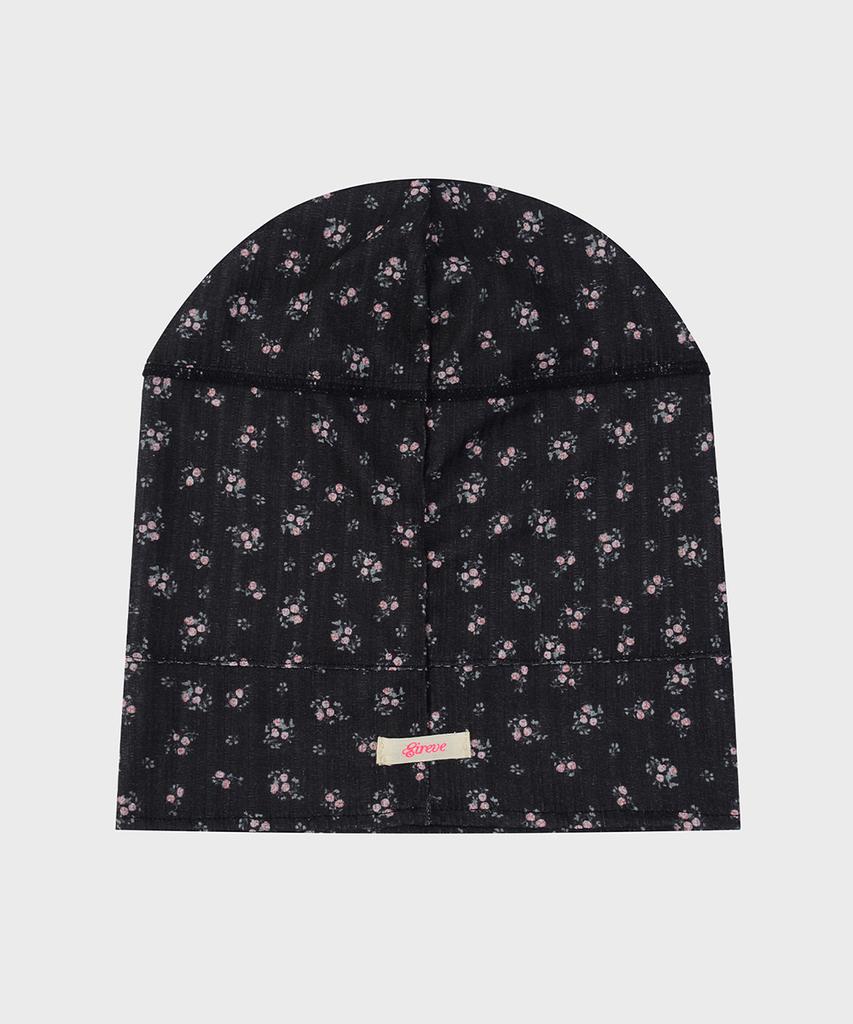 EIREVE Floral Easy Long Beanie (Black)