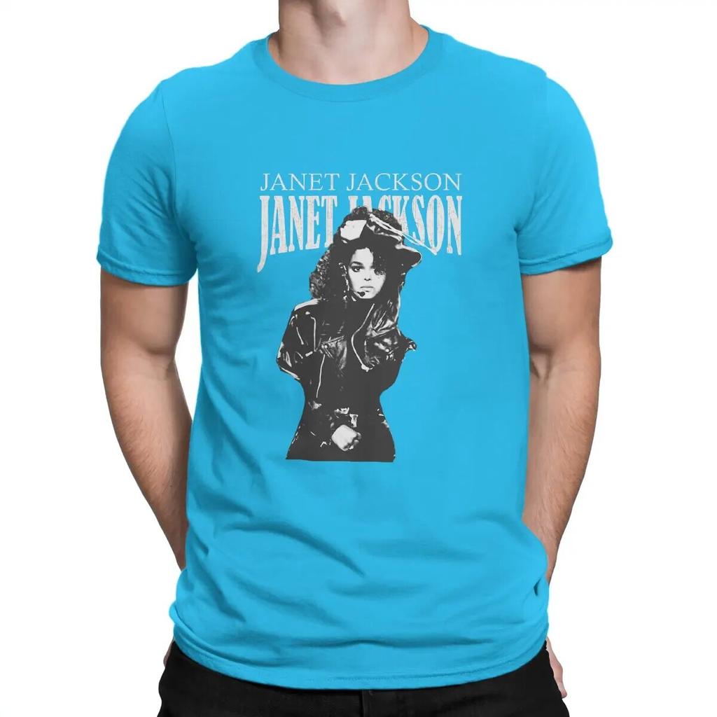 Unisex's Singers And Actors In The American Pop Music Industry T Shirt Janet Jackson Czysta bawełna Ubrania Nowość Krótki rękaw