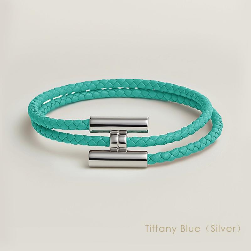 MOONLIGHT Classic H Button Braceles for Women Double-layer Leather Charm Bracelet Female Fashion Couple Jewelry Gifts 13 Colors