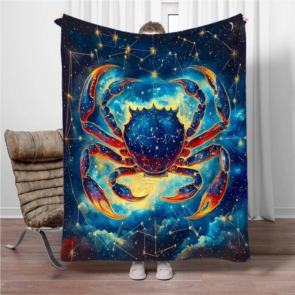 12 Constellation Blanket Flannel Children Warm Soft Blankets for Sofa Bed Cover Blanket Suitable for Birthday Souvenir Gifts