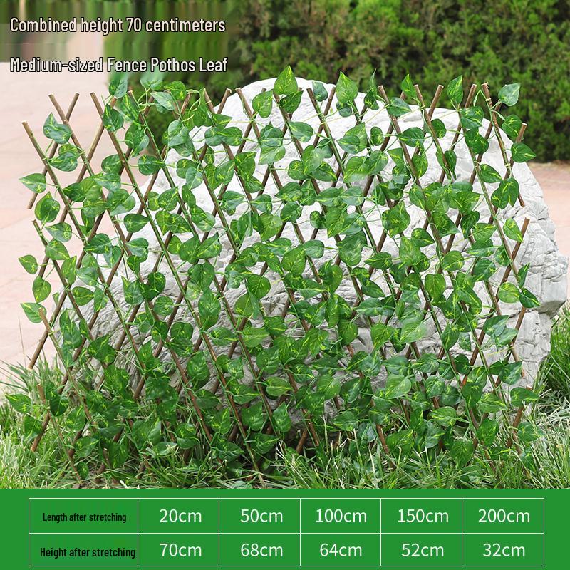 Retractable Wooden Picket Fence for Outdoor Greenery and Balcony Decoration