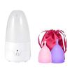 Menstrual Cup Kit with Steam Sterilizer,[S & L Size] Set, Reusable Period Cups, Includes Drawstring Pouch US Plug