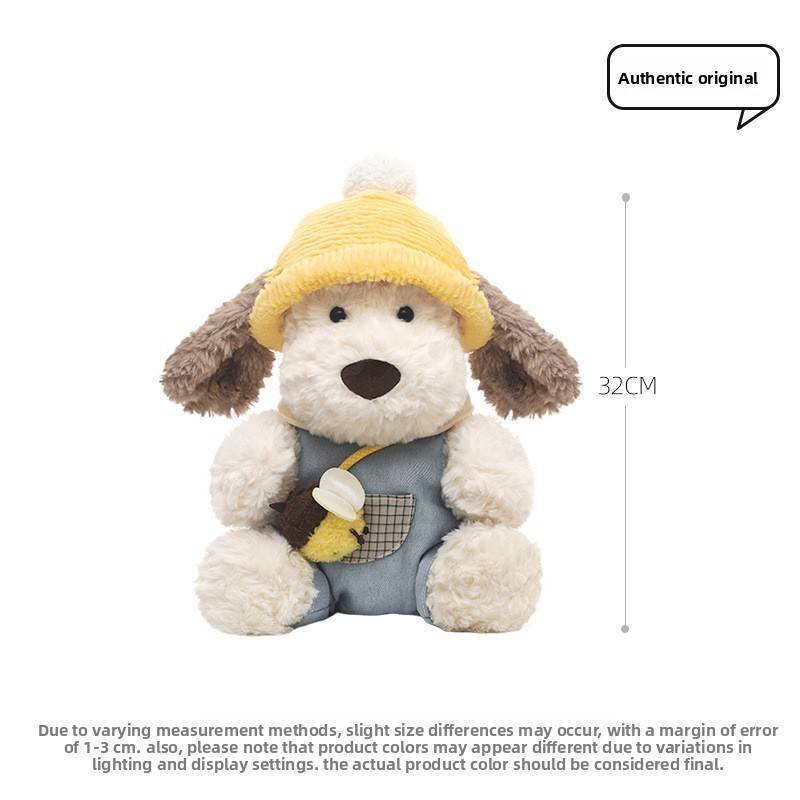 Peluche Con Tessuto a Pelo Lungo Forma di Cane Carino Per Bambini e Regalo