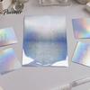 UV Resistant Laminating Film 2PCS Holographic Film, with Rainbow Shimmering Effect, Waterproof Party Decoration Scratch-Proof Precoated for Cards And