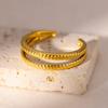 Women Rings Stainless Steel Gold Color Finger Ring for Female Simple Aesthetic Jewelry Accessories Handmade Gifts Anillos Mujer