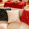BUYNOW 1PC Velvet Christmas Tree Gold Stamping Pillowcase RedGreenWhite Living Room Sofa Square Cushion Cover Home Bedroom Decor