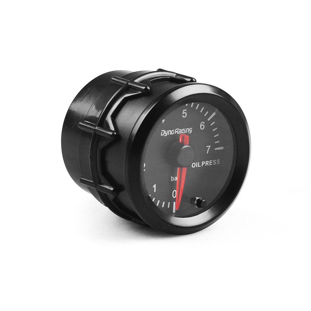7 Colors LED Oil Pressure Gauge 2" 52mm 0-7 BAR with Sensor High Speed Motor Car Oil Press Meter