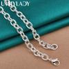 925 Sterling Silver Heart Photo Frame Necklace For Women Party Fashion Jewelry