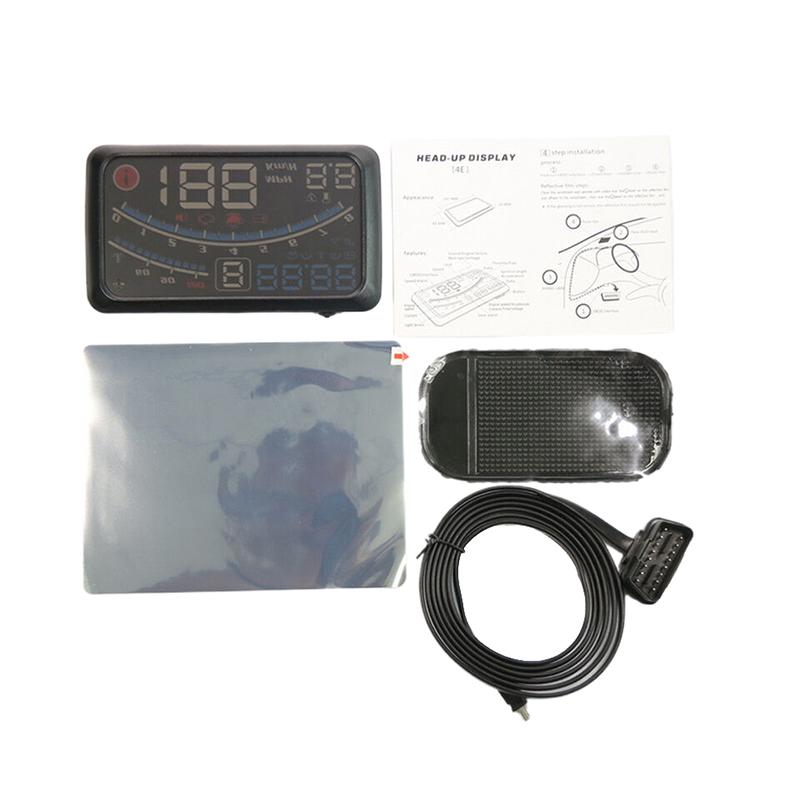 

Автомобильный HUD скорости с кронштейном 5,5 дюймов OBD проектор на лобовое стекло спидометр индикатор дисплей напряжение температура охлаждающей жидкости монитор грузовик