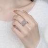 2026 Hollow Ball Ring Women's Geometric Creative Sweet Cool S925 Silver Plated Open Ring Versatile Personality Wide Face Index Finger Ring