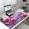 Extended Desk Mat Rose Butterfly Print Anti Slip Rubber Mousepad Stitched Edge Keyboard Pad For Pc Laptop Gamers Accessory