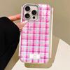 Color Block Match Plaid Women Girls Phone Case for iphone 16 15 14 7 8 Plus 13 11 12 Pro Max X XS XR SE 2022 Silicone Back Cover