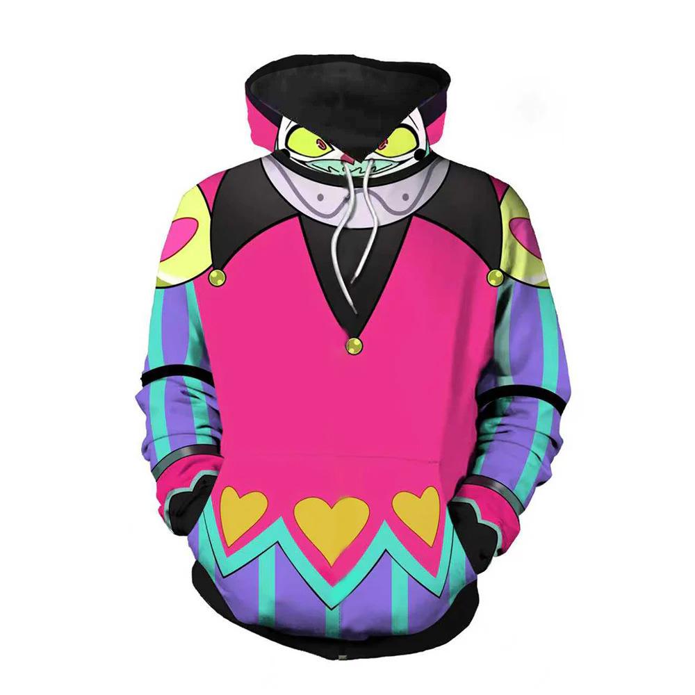 

New Arrivals Couple Fashion for Fans of Hazbin Hotel Printed Sweatshirt Outdoor Sport Cosplay Pullovers Hoodie Cosplay Costume XXS