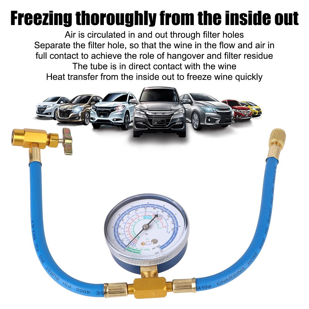 Car Air Conditioning Reparing Tools Refrigerant Recharge Hose Pressure Gauge Measuring Kit R134A  Accessories