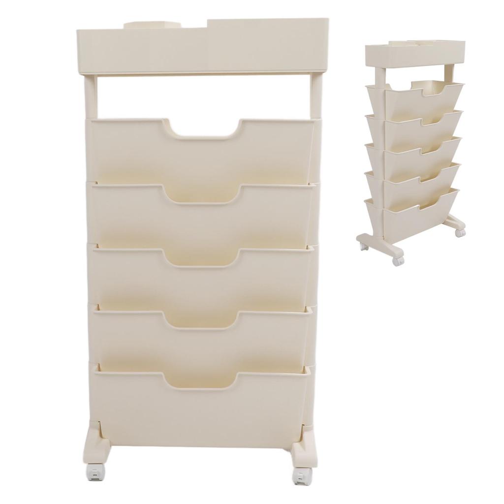 5 Tier Book Rack Multifunctional Removable Bookcase Multilayer Storage Rack for Dormitory Classroom