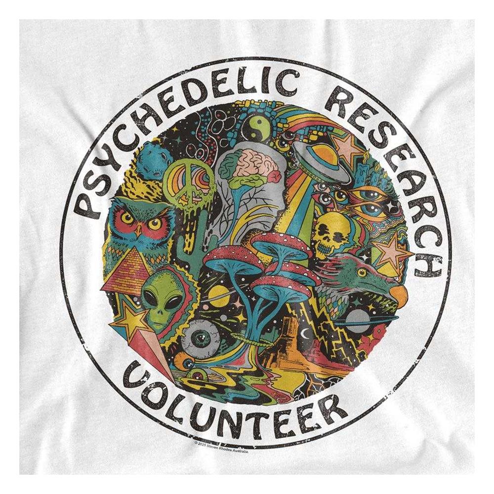 Steven Rhodes Unisex Adult Psychedelic Research Volunteer Long-Sleeved T-Shirt