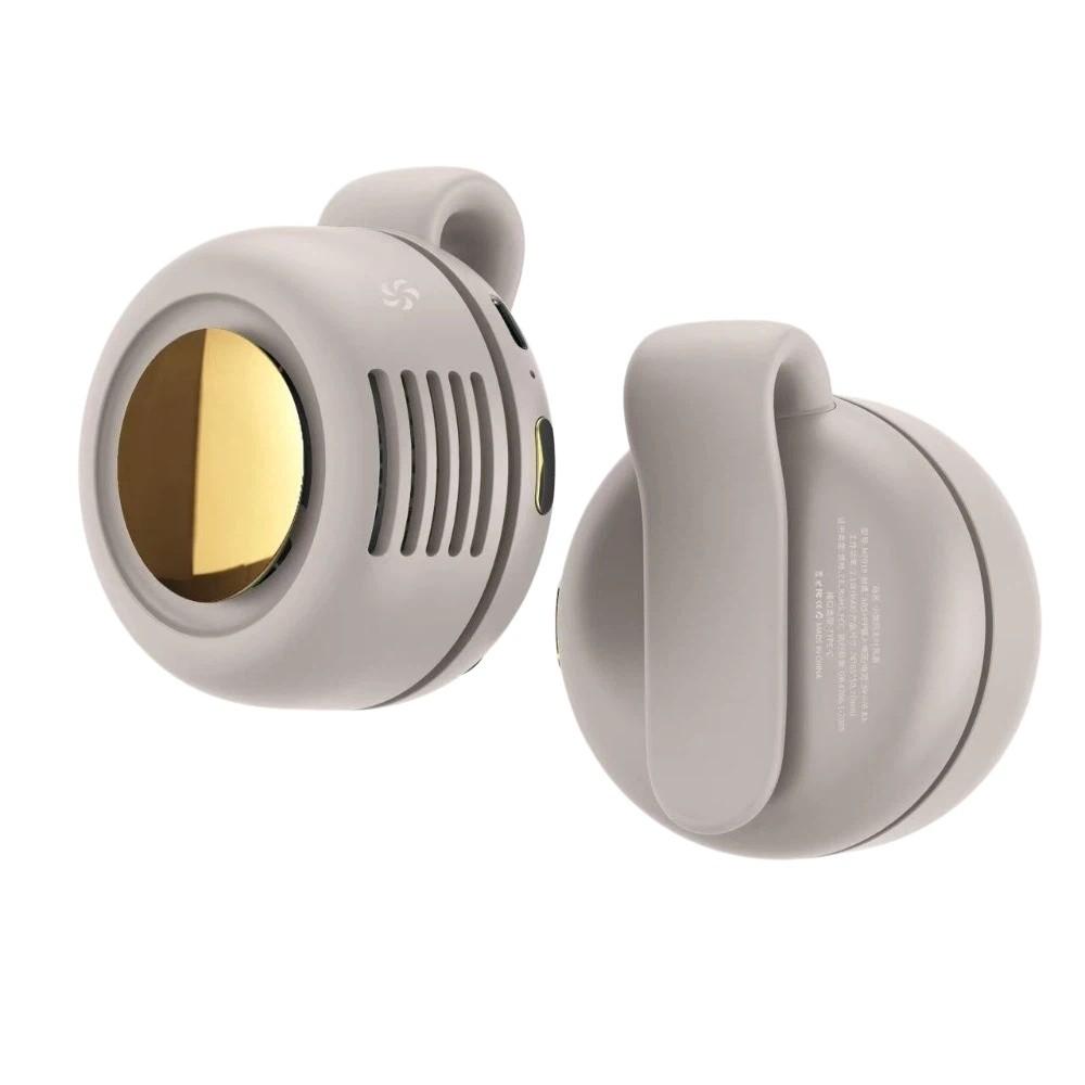 Clip On Portable Silent Fan USB Rechargeable Lightweight Mini Bladeless Fan 3-Speed Adjustable Waist Clip Fan for Outdoor&Office