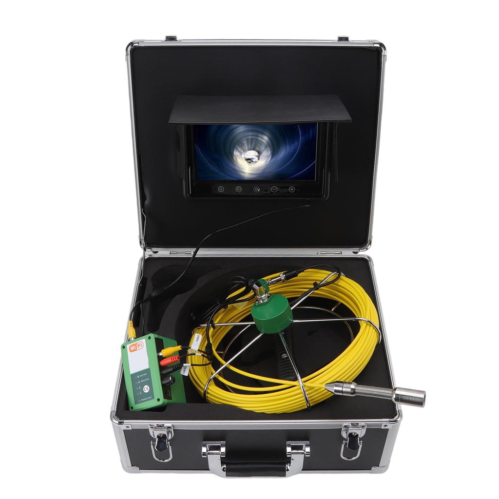 9in WIFI Wireless Industrial Endoscope Pipe Inspection Camera for Sewer Blocking Detection Phone