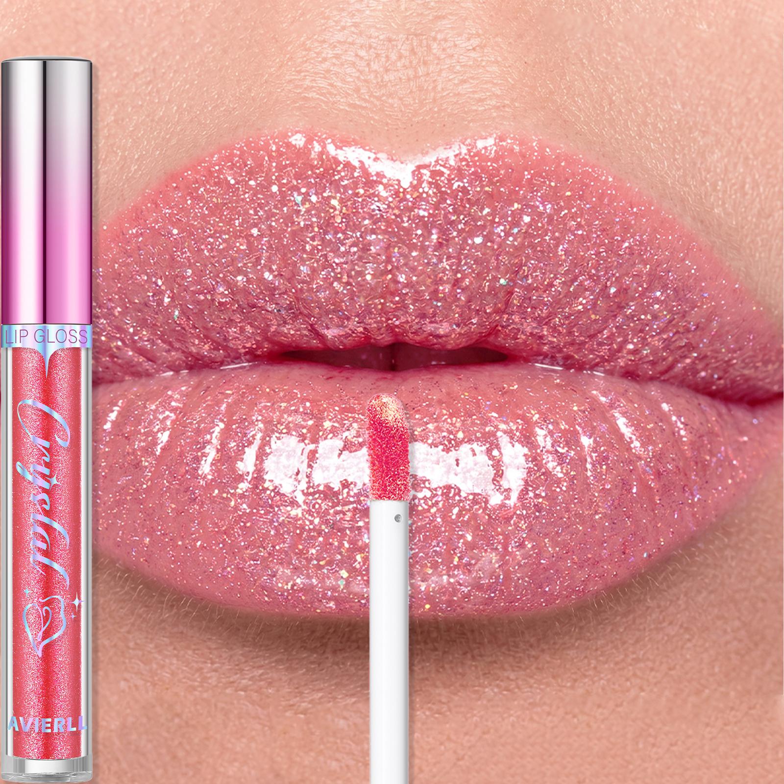 Glitter Vloeibare Lippenstift Shimmer Metallic Nobele Paarse Diamant Lipgloss Plumping Olie Vocht Glans Sprankelende Lip Tint Make-up pink