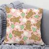 Lebkuchenmann Weihnachten Kissenbezug Quadratisches Kissen Schlafzimmer Sofa Freizeit Komfortkissen Auto Wohnzimmer Heimdekoration 40X40
