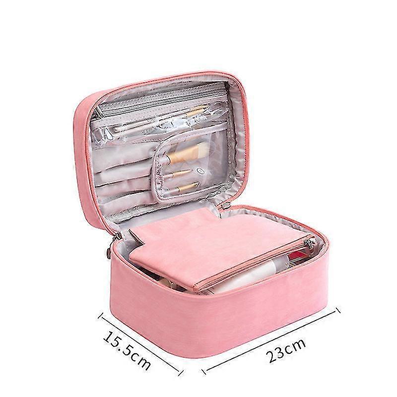 Damen Kulturbeutel Make-up Tasche Große Kapazität Kulturbeutel Wasserdichte Reisetasche 2 Stück Rosa