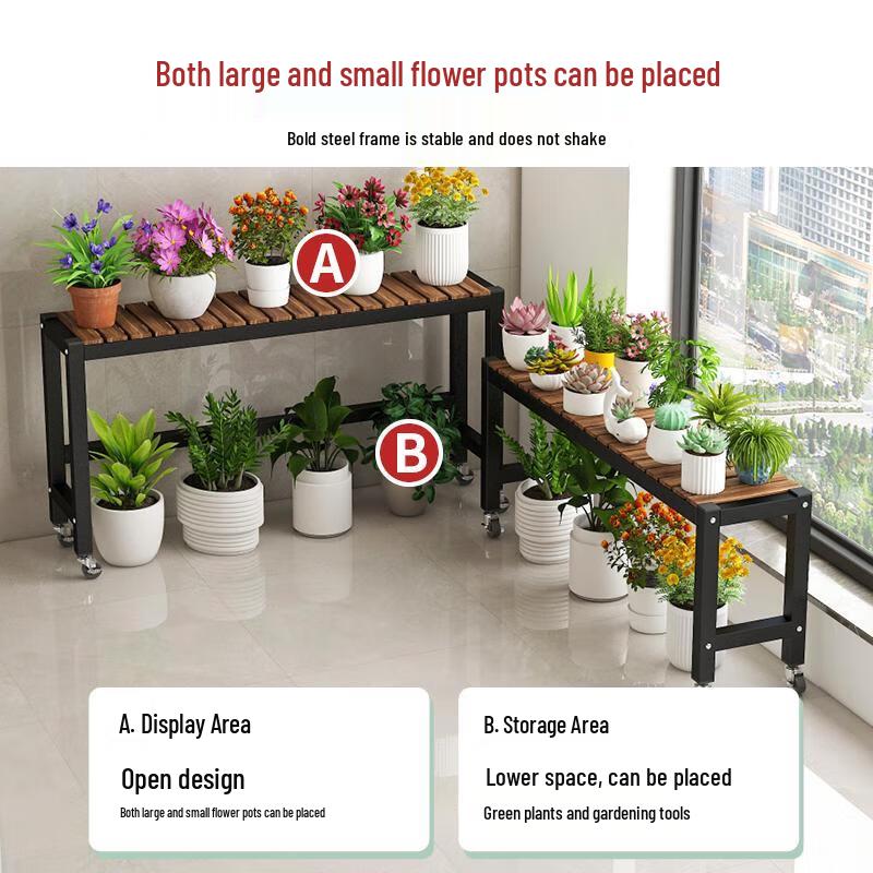 Movable Balcony Flower Stand