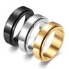Stainless Steel Black Rings Simple Titanium Steel Ring for Men Women High Quality Jewelry
