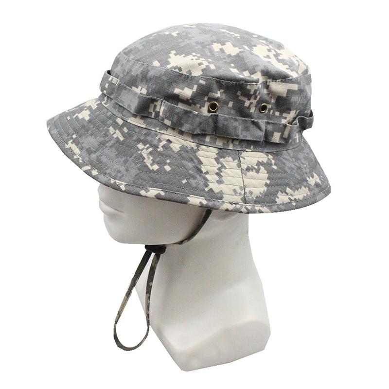 Herren und Damen Mode Kurze Krempe Runde Kappe Camouflage Sonnenschutz Fischerhut Outdoor Reise Wandern Klettern Fischerhut