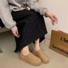 2025 Maillard style small leather shoes women's casual single shoes spring new versatile single shoes platform lazy one pedal
