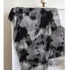 Imitation cashmere graffiti color block printing scarf women's winter fashion simple scarf medium and long thermal cape