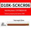 Shockproof CNC Bore Reaming & Lathe Tool S08K-SCKCR09 - Spring Steel Boring Bar for Small Bore.