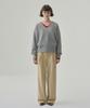 Deuloupisumeon Tosti Brushed Double-Pleat Wide Slacks [L.Beige]