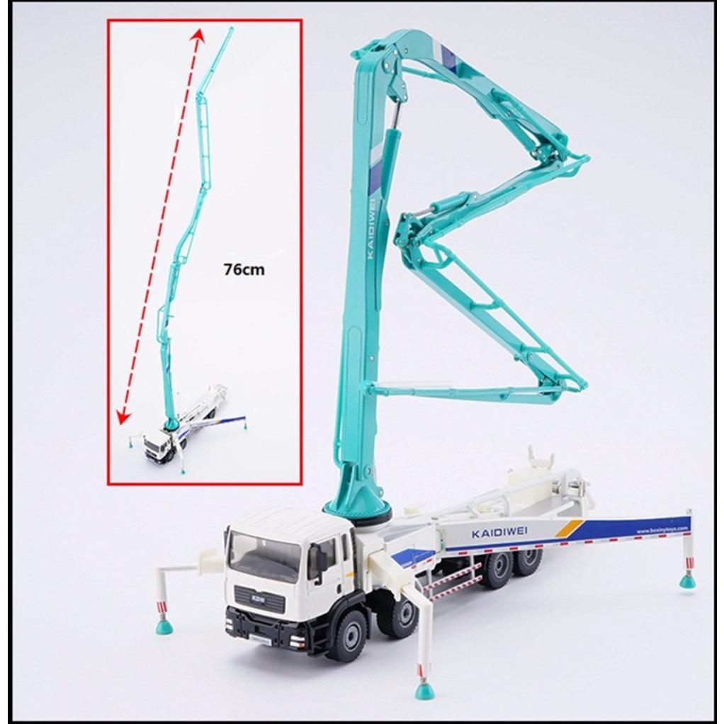 Bilmodell i skala 1/55, Legering Bilmodell Betongpumpe Bil Voksen Metalldekorasjon Julegave Nyttårsgave