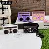 Nostalgic Vintage Mini Retro Classical Radio Recorder Fun Pendant Ornament Keychain Audio Bag Gift
