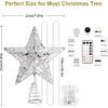YAUNGEL Christmas Tree Topper, Star Tree Topper with 40 LED and Remote Control Battery Operated Warm Lights Treetop Christmas Decorations, Indoor