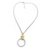 Creative Fashion Trend Round Cable Twisted Circle Pendant Stainless Steel Women's Versatile Clothing Necklace