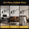 3D Look Mirror Wall Sticker Mirror Finish Wall Art Decal Music Note Wall Sticker  Wall Background