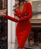 European Style Women Clothing Long Sleeve Slim Fit Maxi Dress