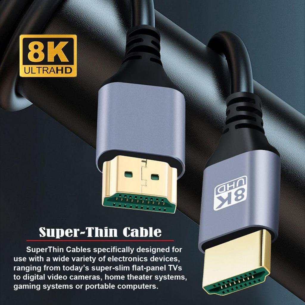 chenyang HDMI HDMI Type A Male to 8K 4K HDTV Extension 2.1 Cable, Male, Cable, 2.0m