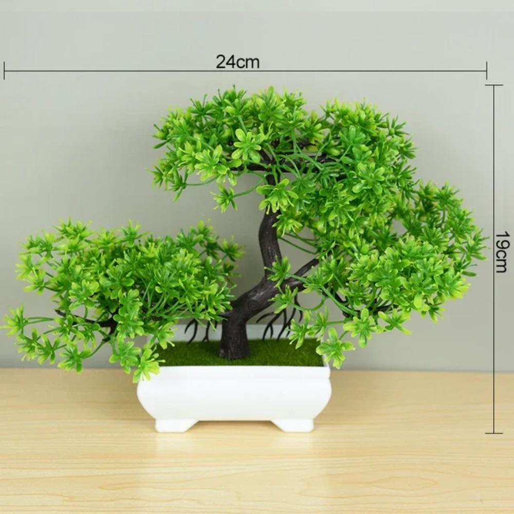 Plante Artificiale la Ghiveci Bonsai Verde Copac Mic Plante Iarbă Ghiveci Ornament Flori Artificiale pentru Decor Grădină Nuntă Petrecere Iederă