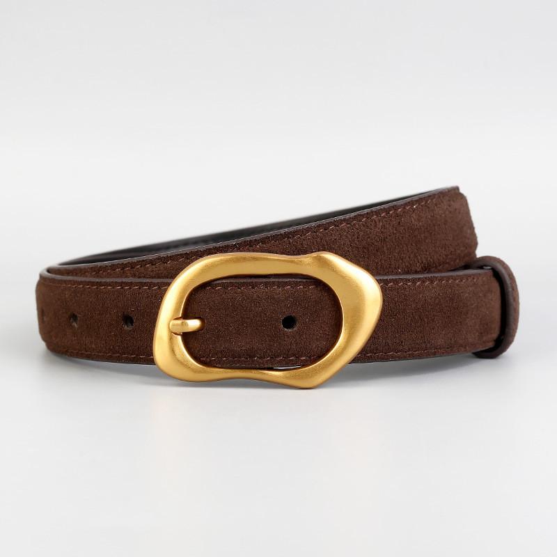 

Fashion Leather Belt For Women With Classic Pin Buckle For Casual And Office Wear Coffee