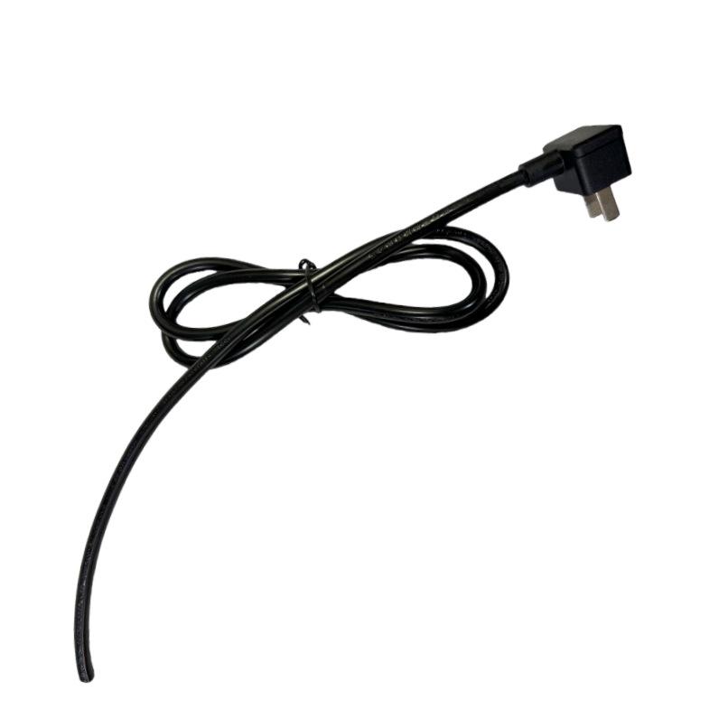 National Standard 16A 3-Prong Power Cord 53RVV 3x1.5mm² to C19 Cloverleaf, 1.8m, Black