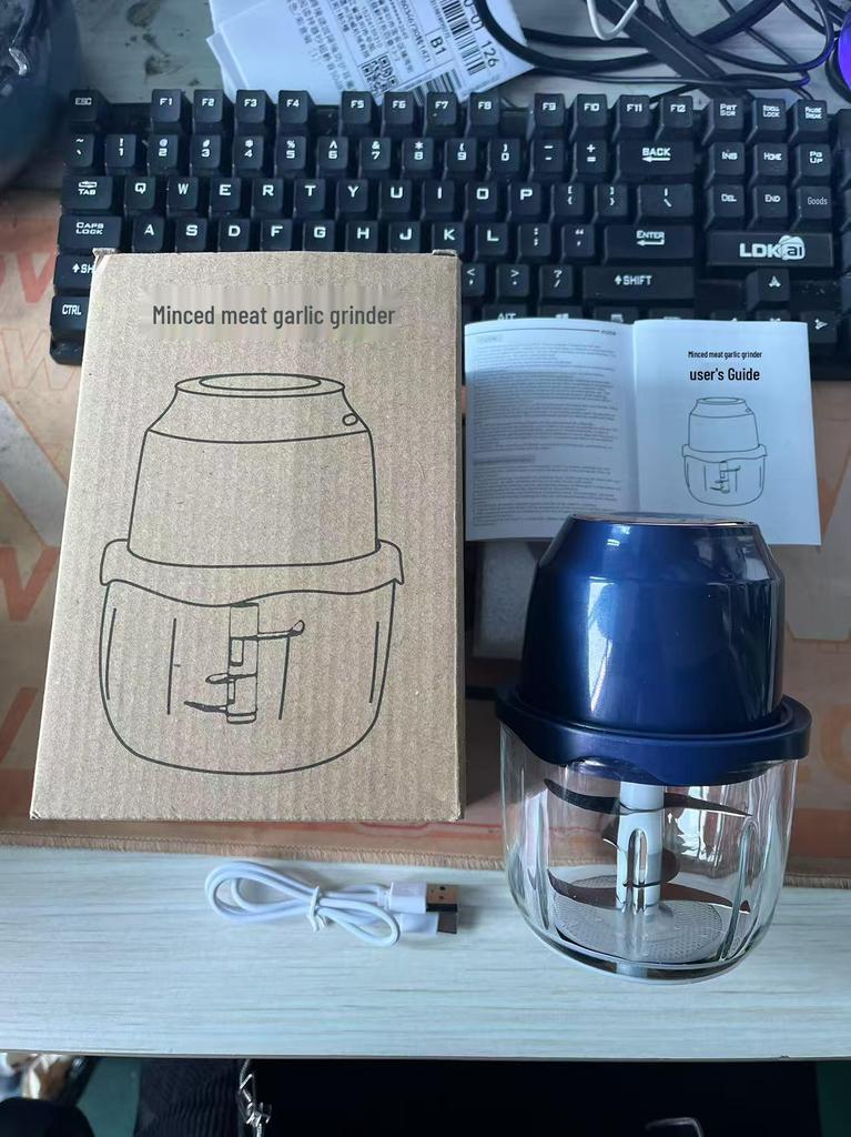Electric Food Processor & Meat Grinder - Garlic Mincer, Masher, Stirrer, Paste Maker, Chopper for Baby Food.